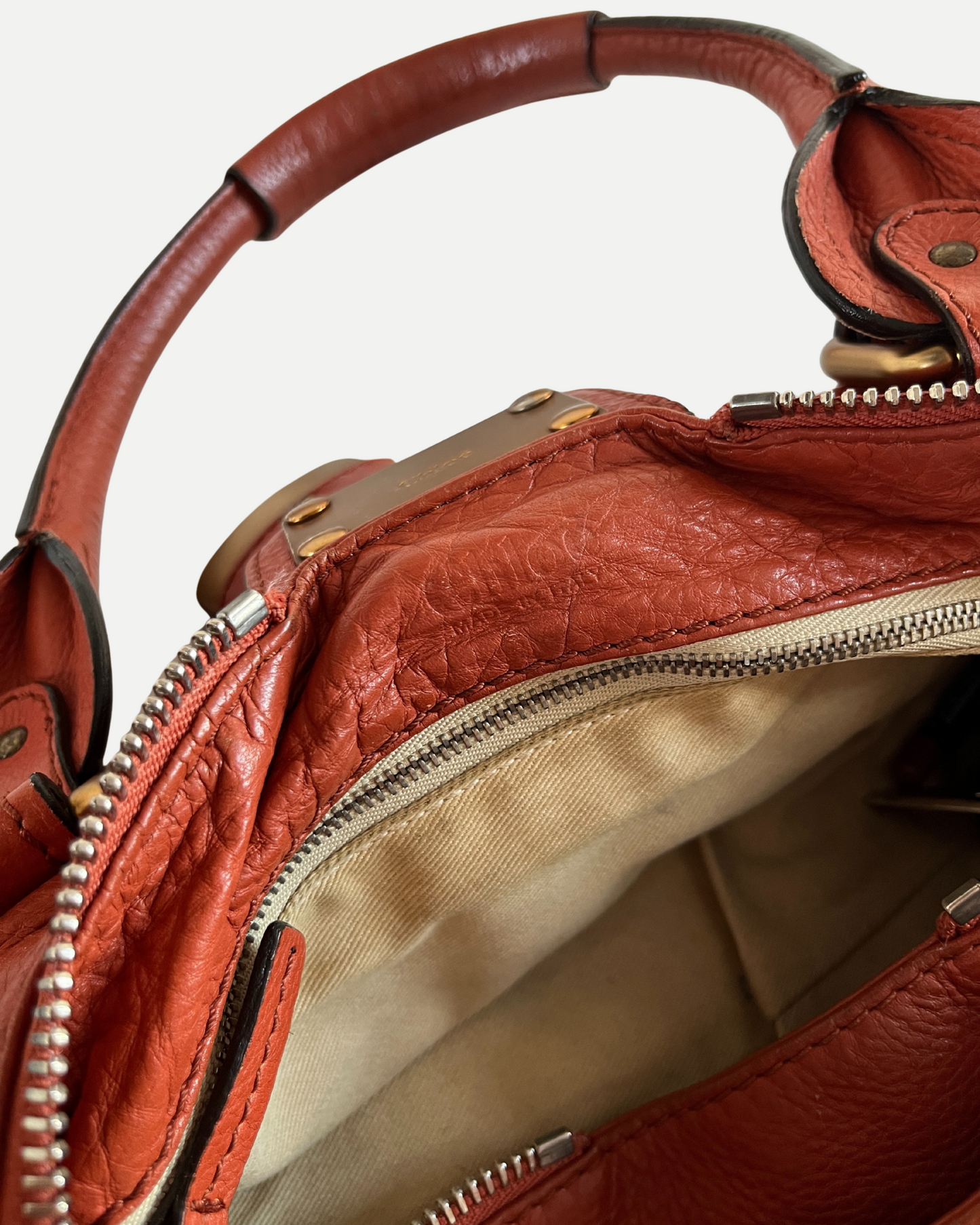 Chloé Paddington Bag in rusty orange