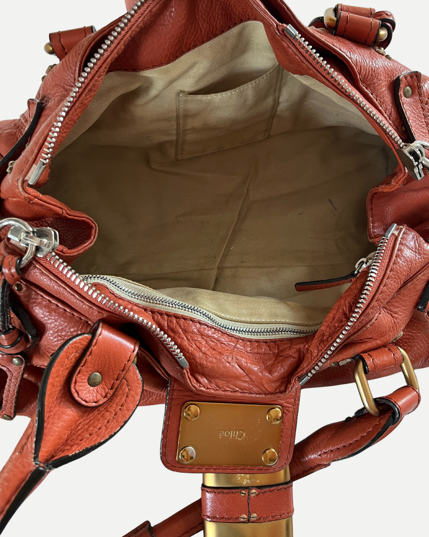 Chloé Paddington Bag in rusty orange