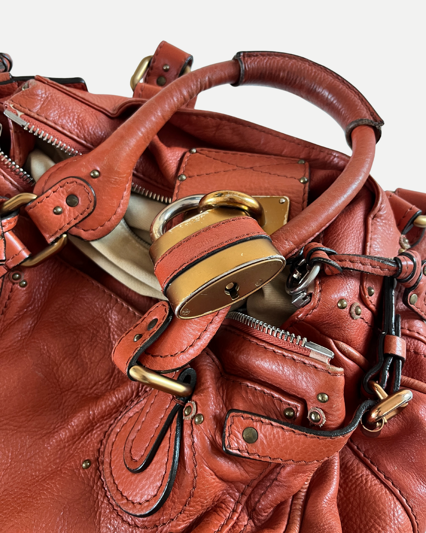 Chloé Paddington Bag in rusty orange