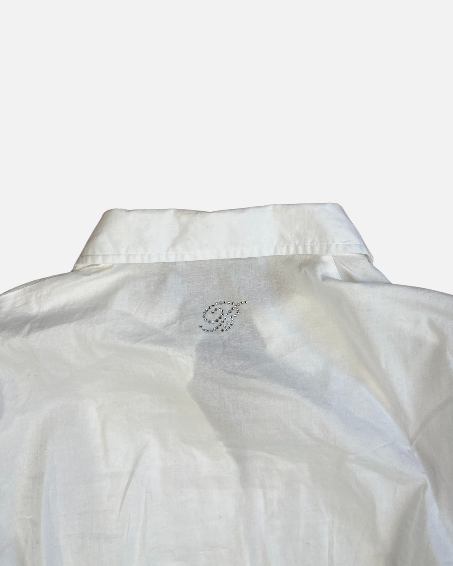 Blumarine rhinestone fitted shirt☆ size S