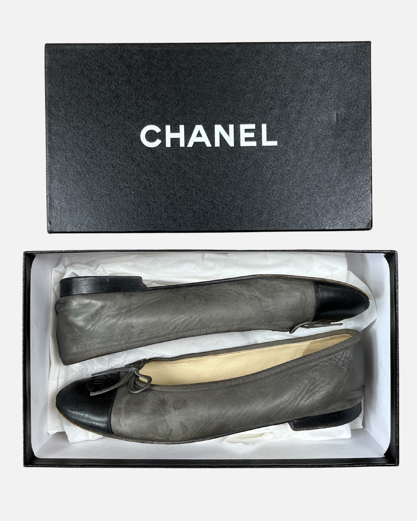 Chanel ballet flats in grey☆size 38,5
