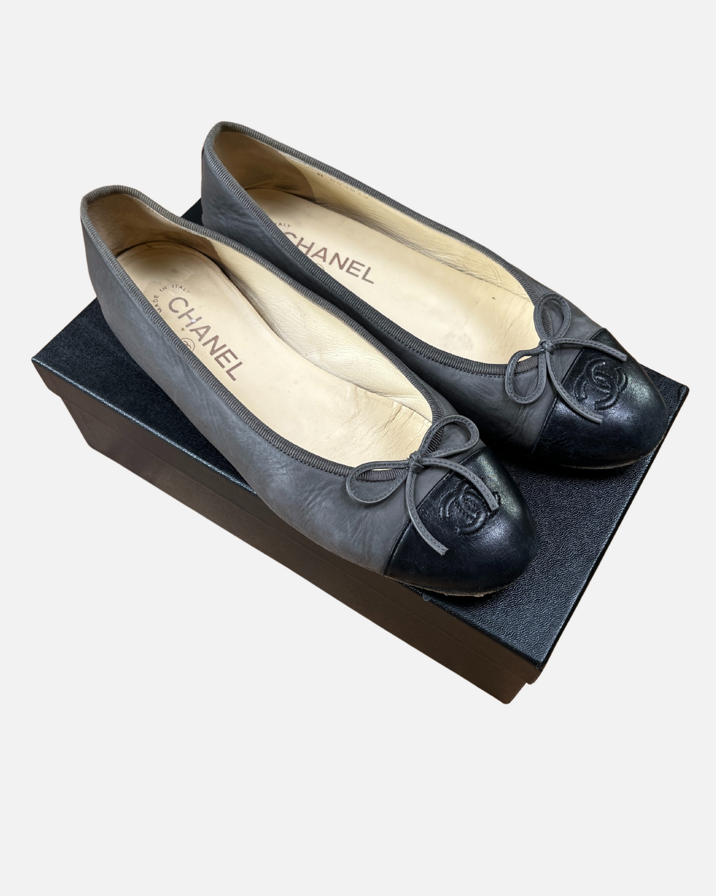 Chanel ballet flats in grey☆size 38,5