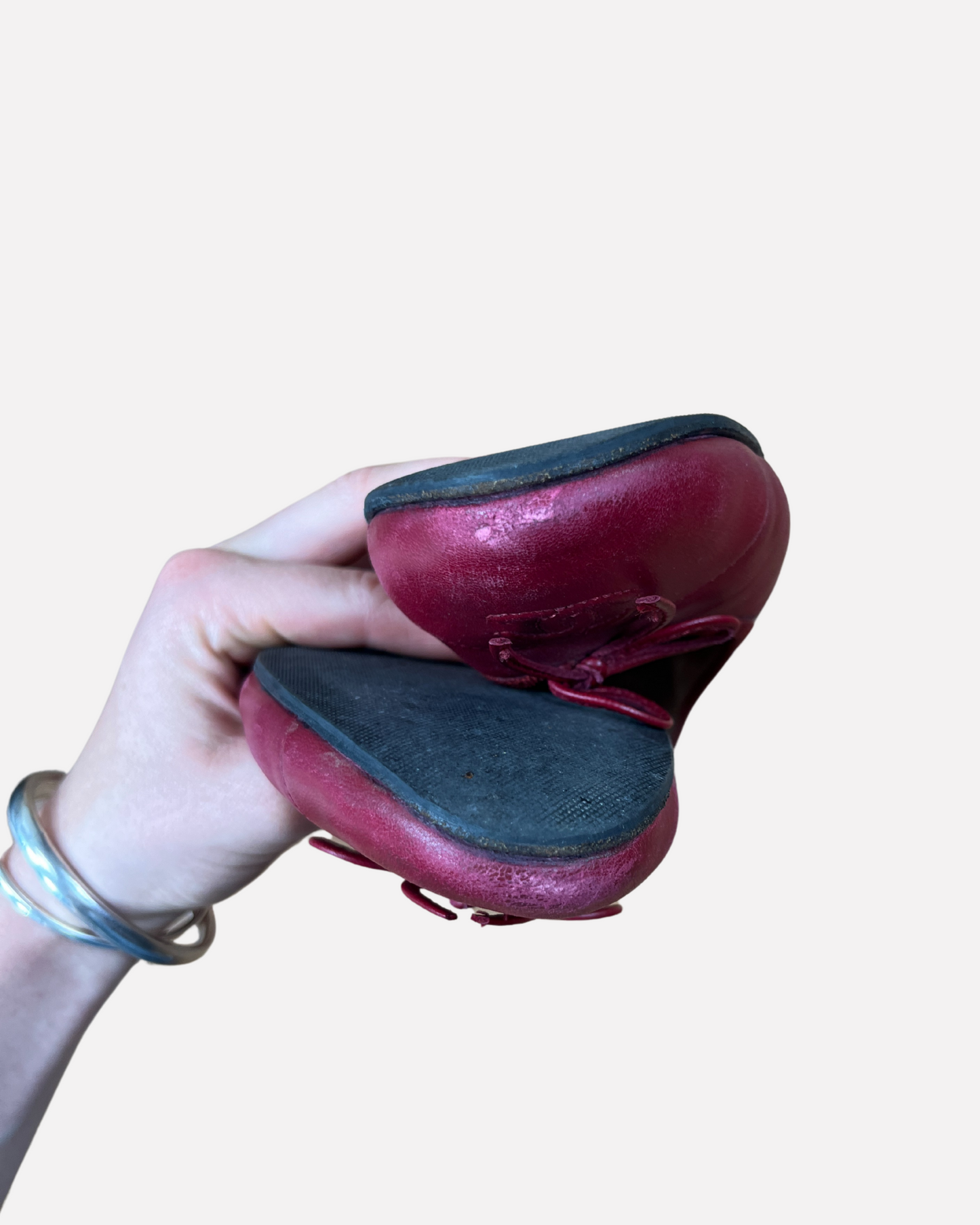 Chanel leather ballet flats in red ☆ size 38,5