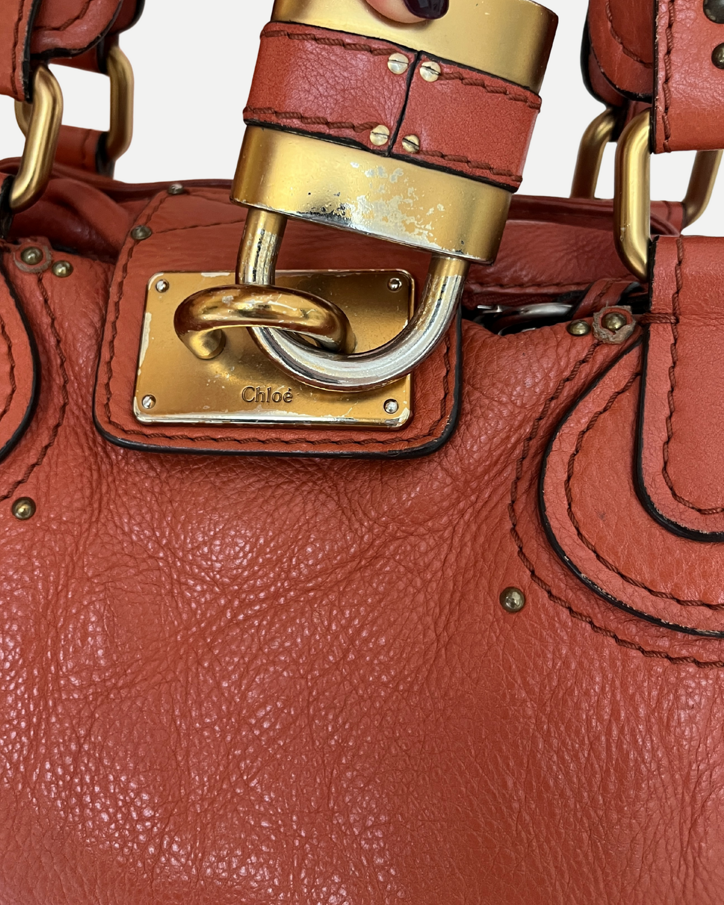 Chloé Paddington Bag in rusty orange