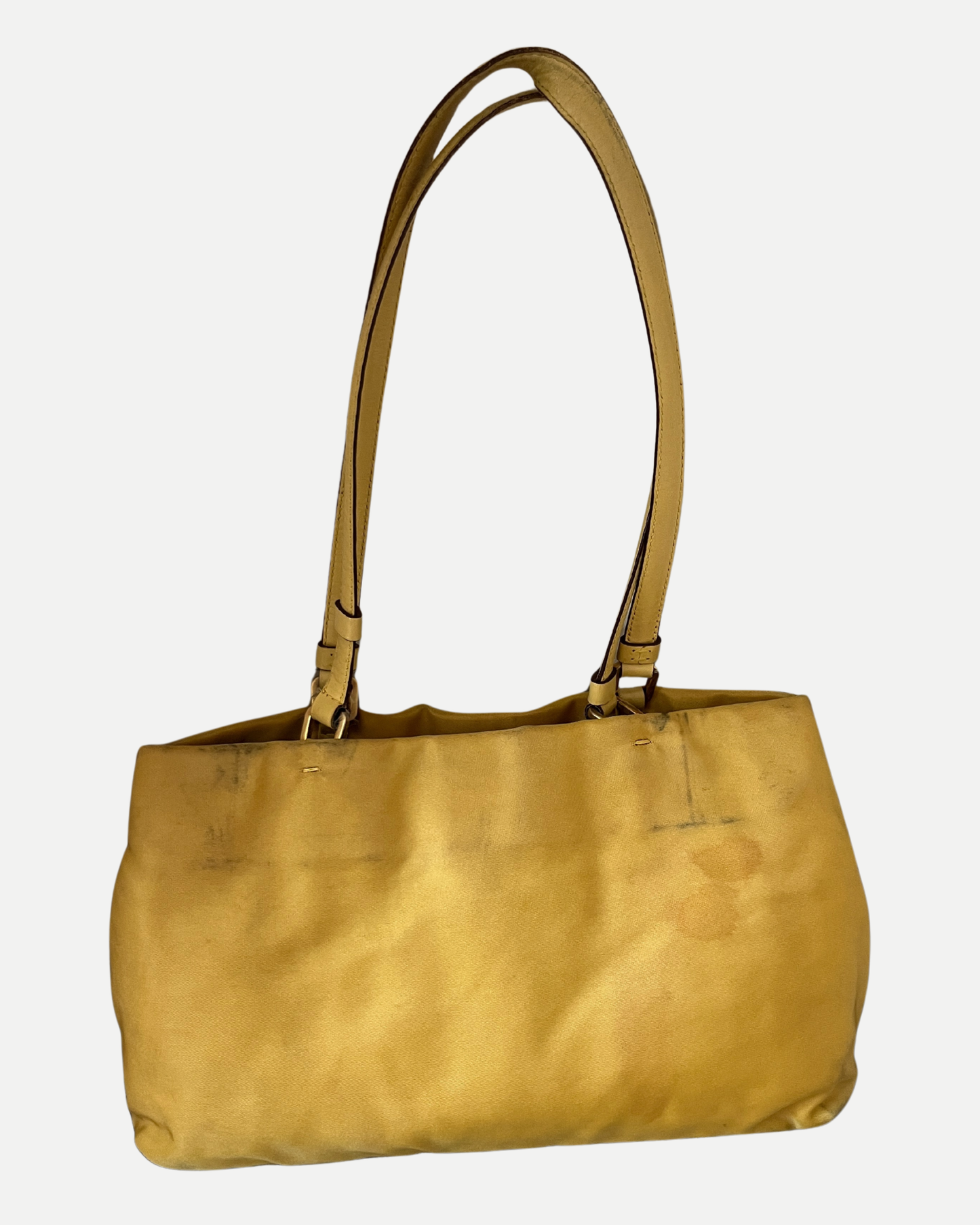 Prada 2001 nylon shoulder bag in yellow