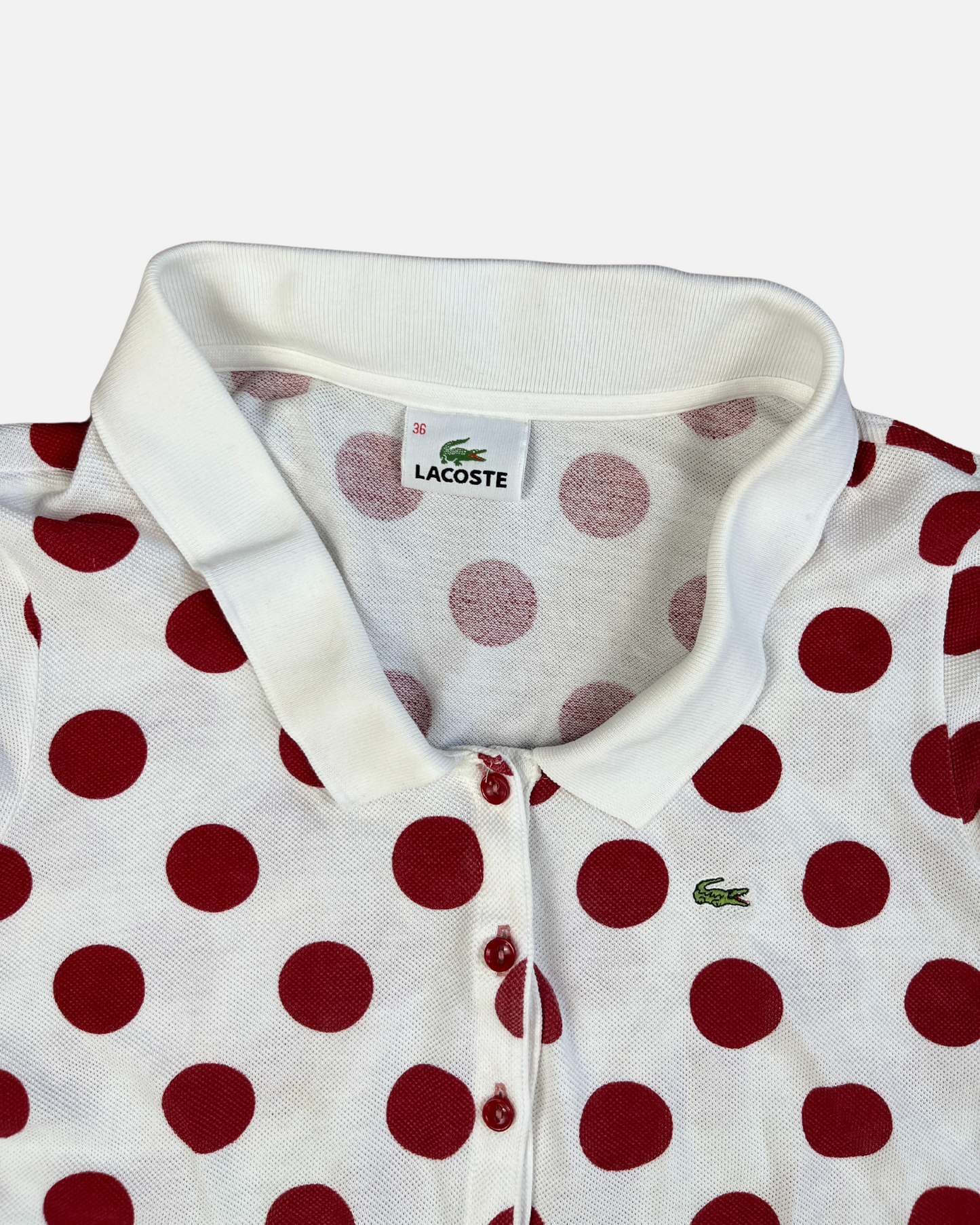 Lacoste polkadot polo☆ size S