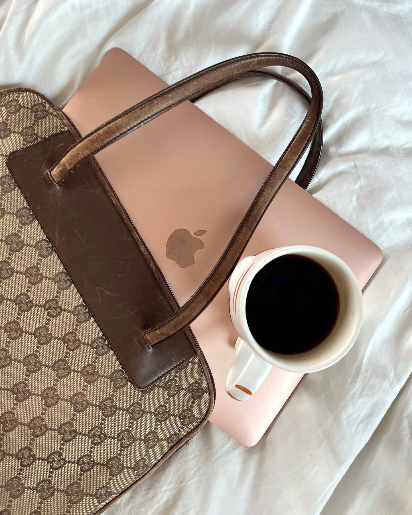 Gucci GG brown monogram laptop bag