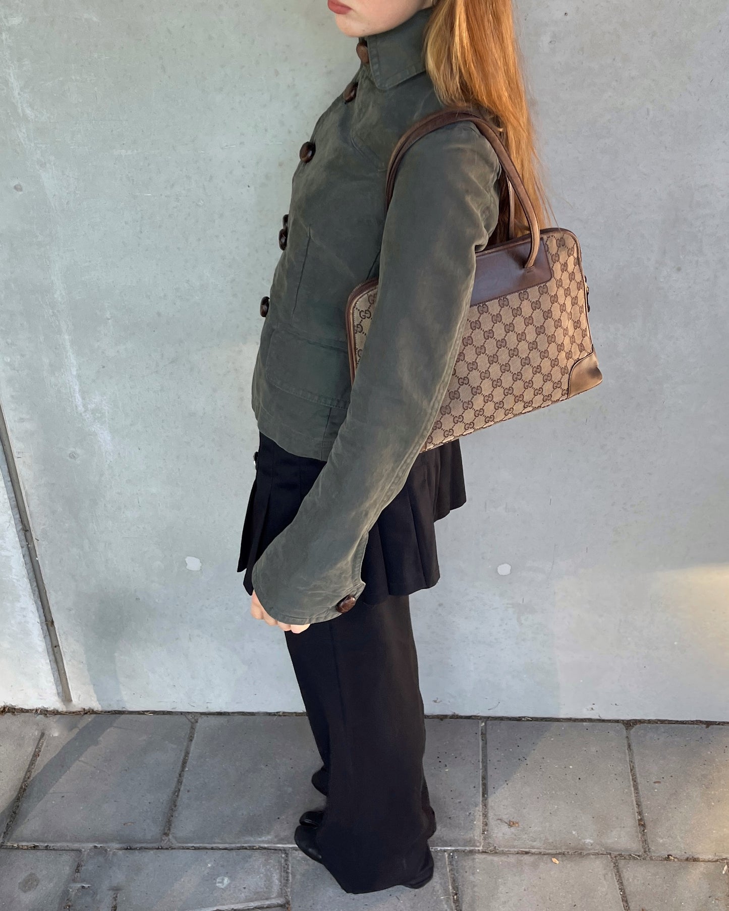 Gucci GG brown monogram laptop bag