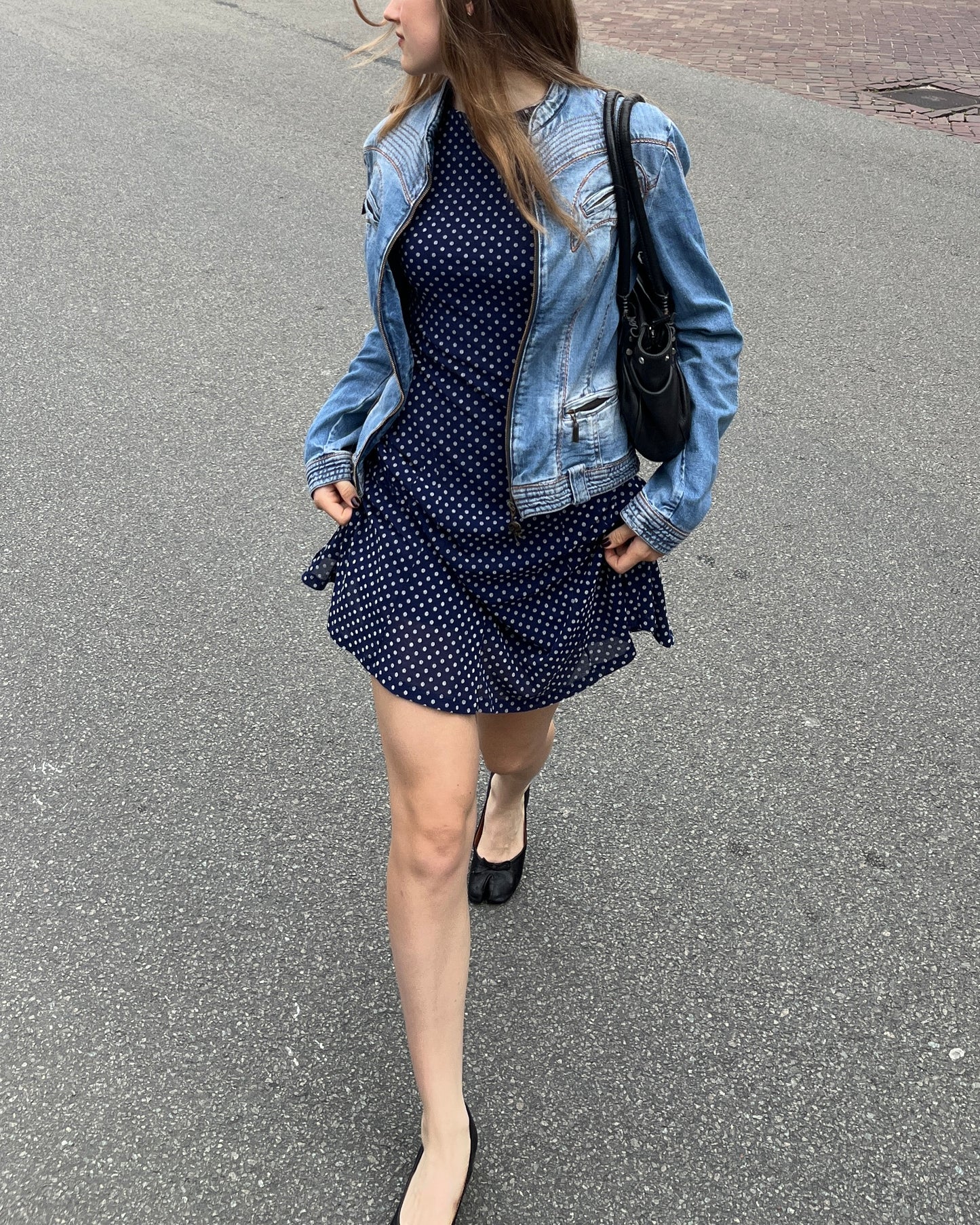 Cavalli denim moto jacket ☆ size M
