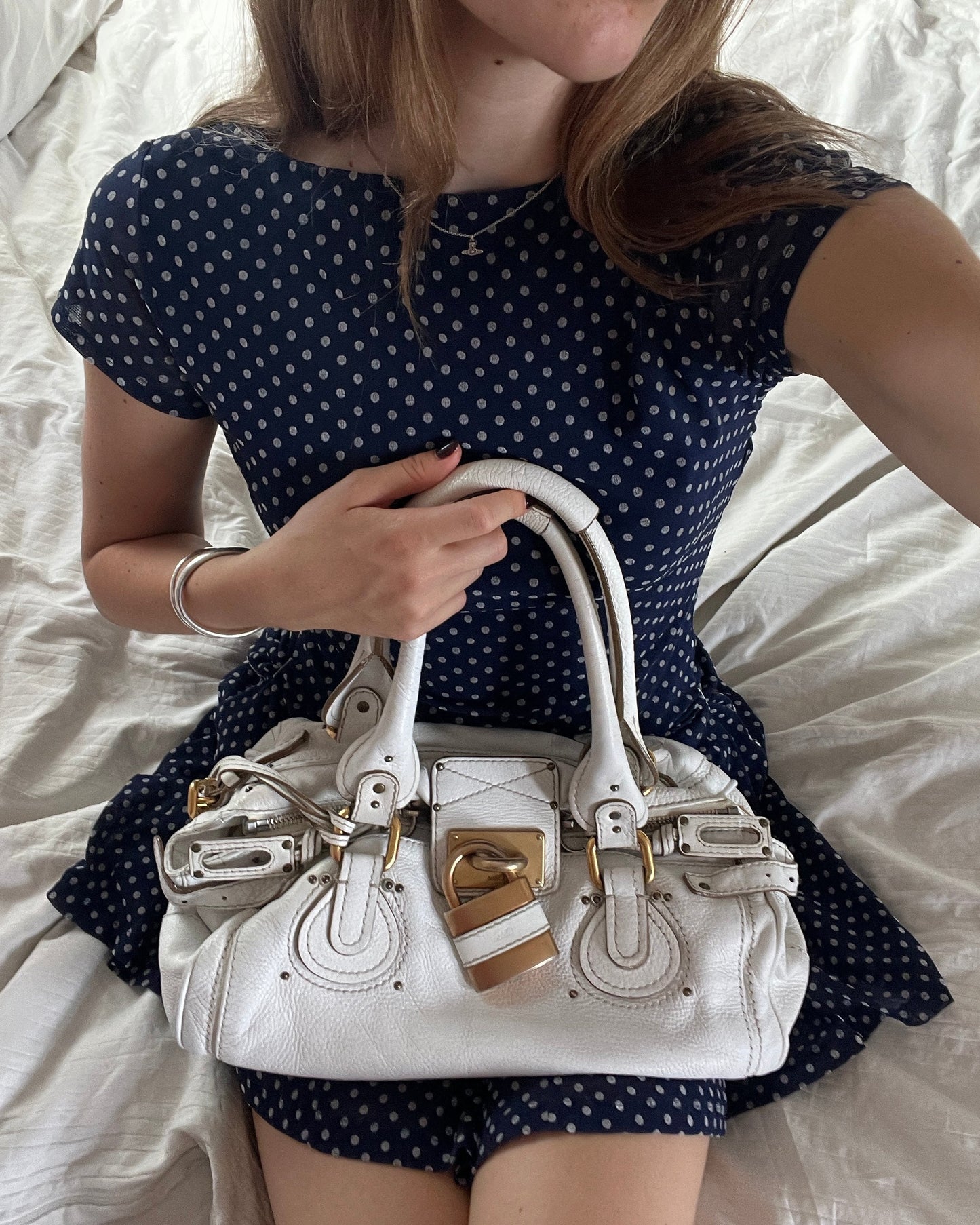 Chloé Paddington Bag in white