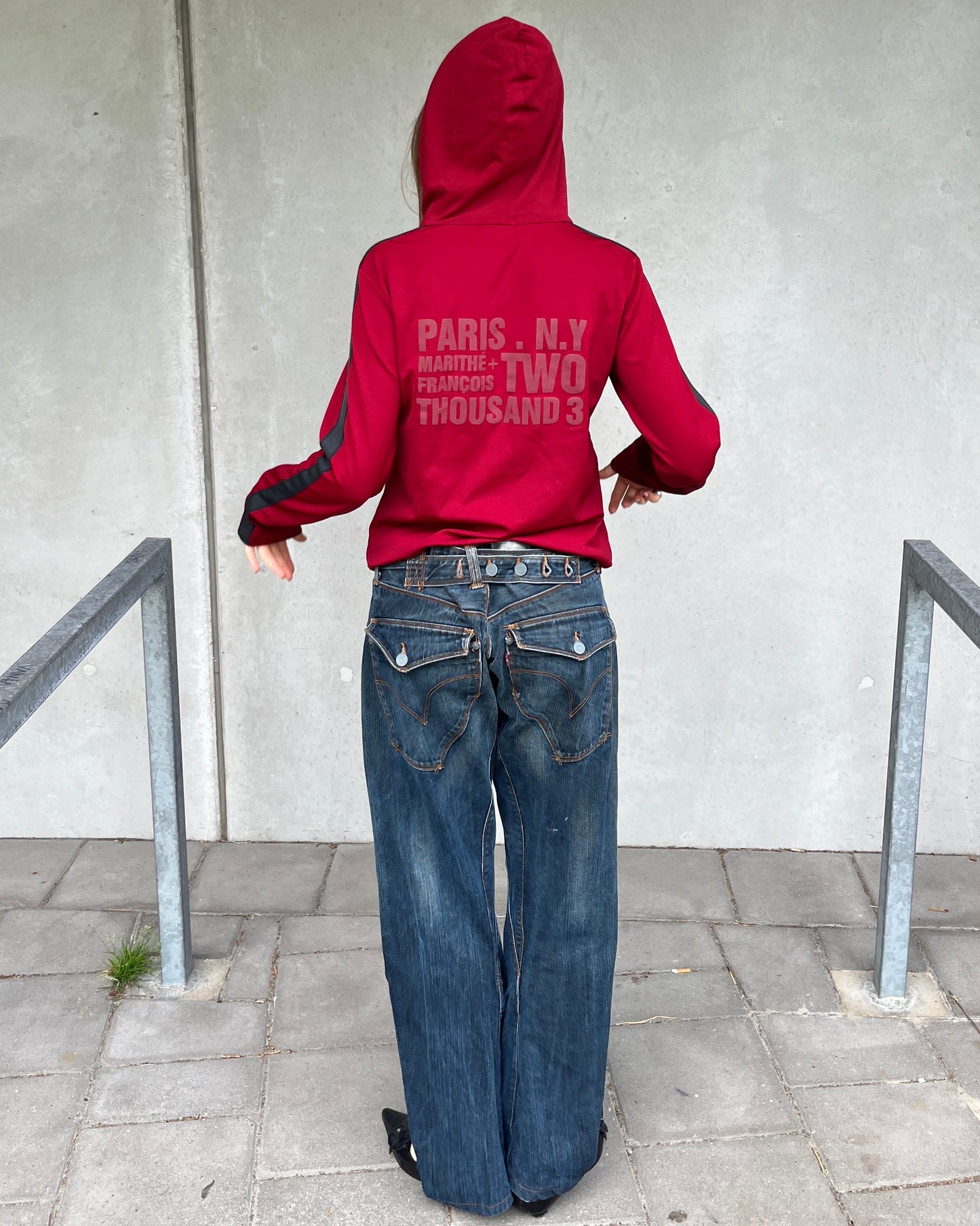 Marithé & François Girbaud zip up hoodie ☆ size M