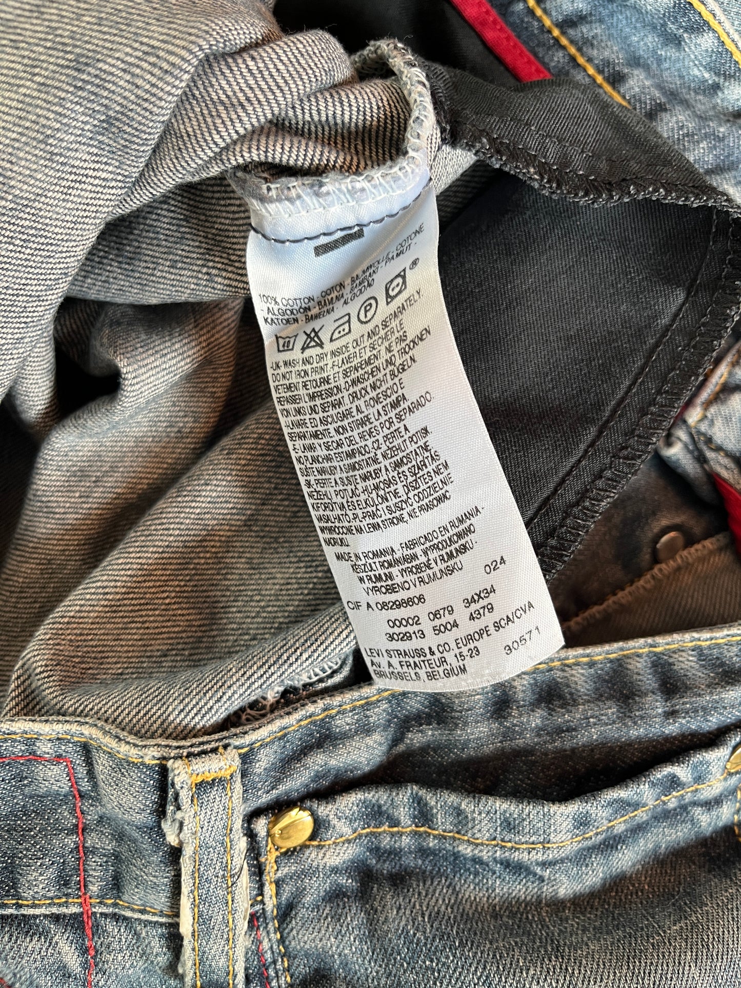 rare Levi's Engineered buckle jeans ☆size 34 x 34