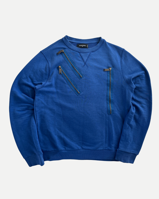 Dsquared2 zip-detail sweatshirt ☆ size M
