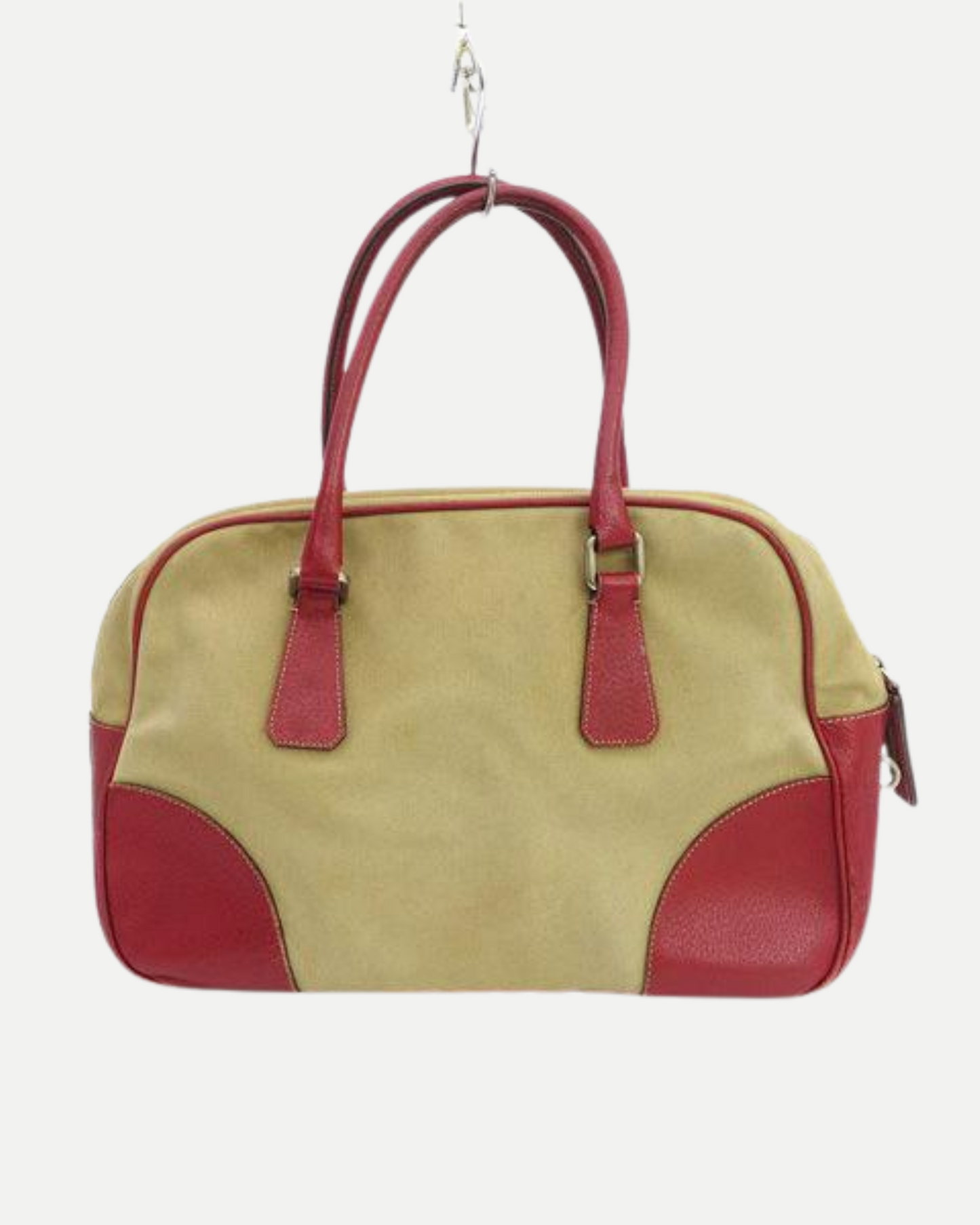Prada Canapa Bauletto handbag beige red