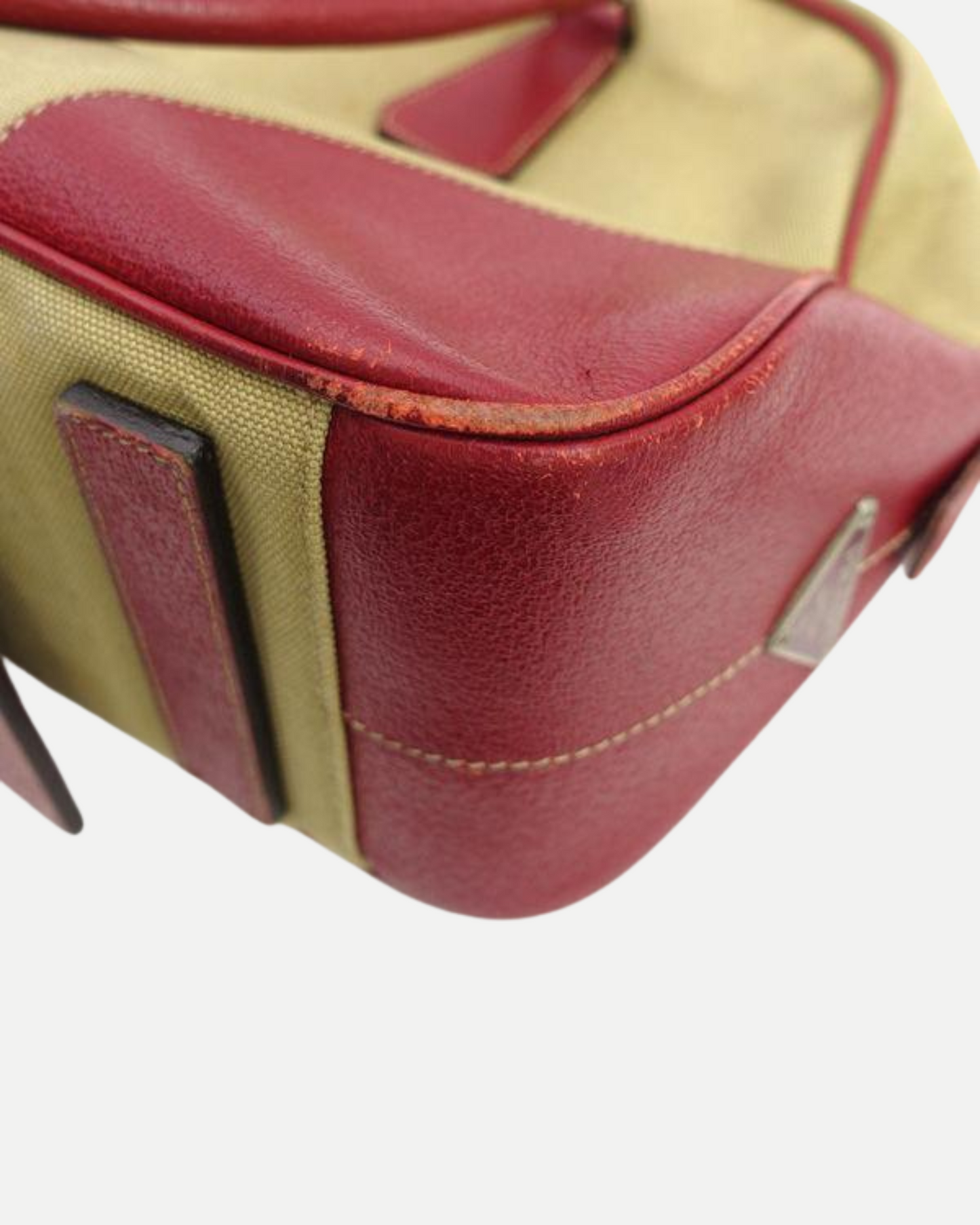 Prada Canapa Bauletto handbag beige red
