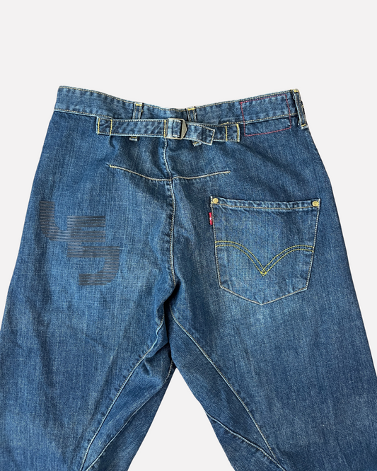 rare Levi's Engineered buckle jeans ☆size 32 x 34