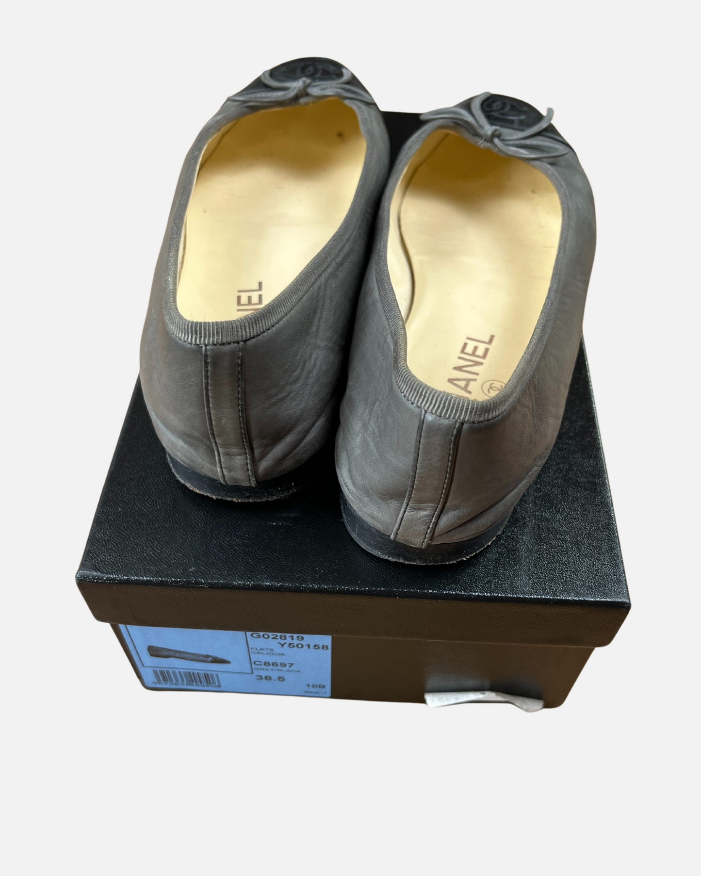 Chanel ballet flats in grey☆size 38,5