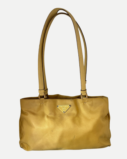 Prada 2001 nylon shoulder bag in yellow