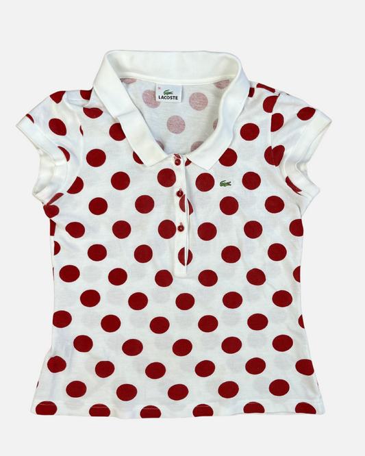 Lacoste polkadot polo☆ size S