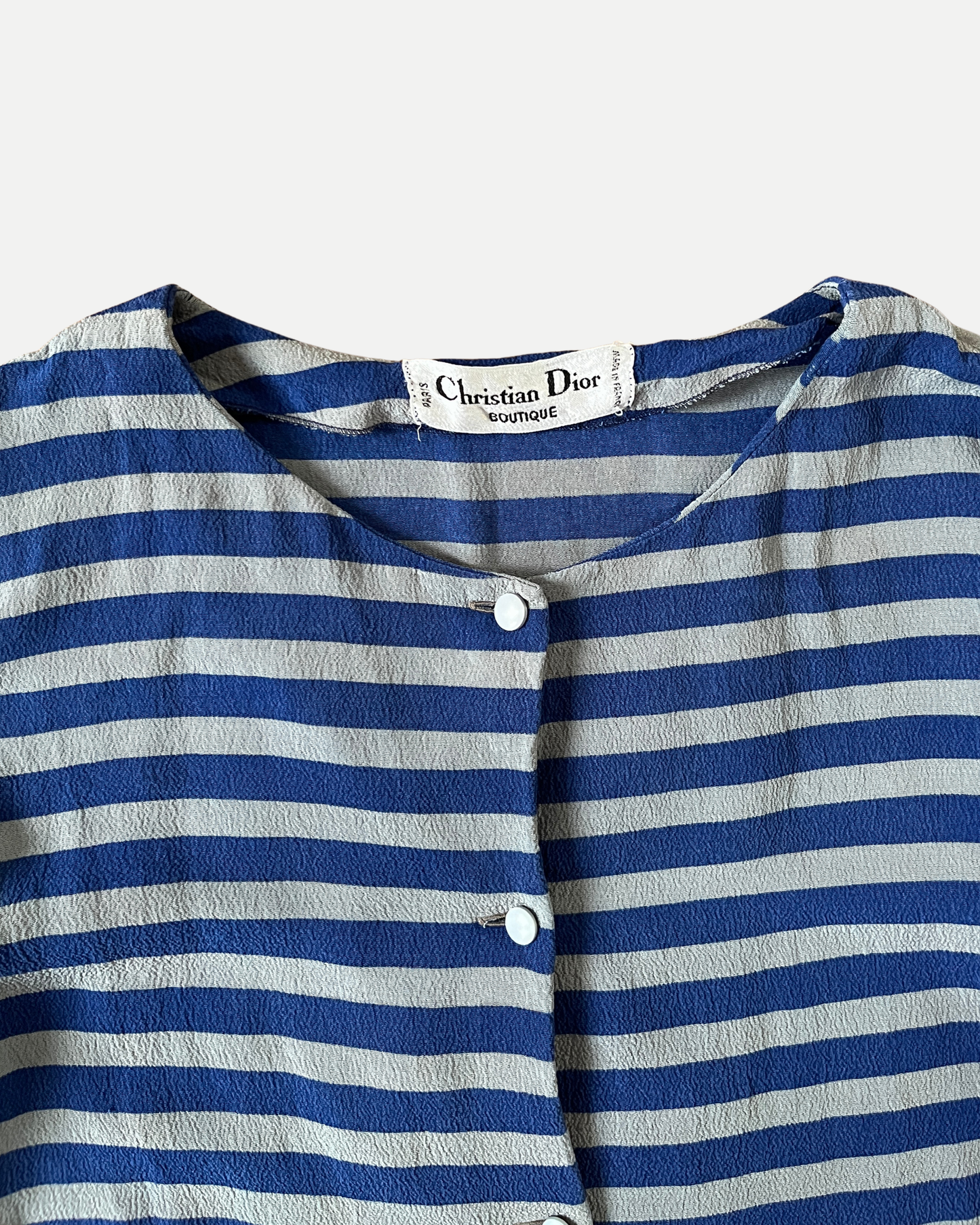 Vintage Christian Dior Striped Silk Dress