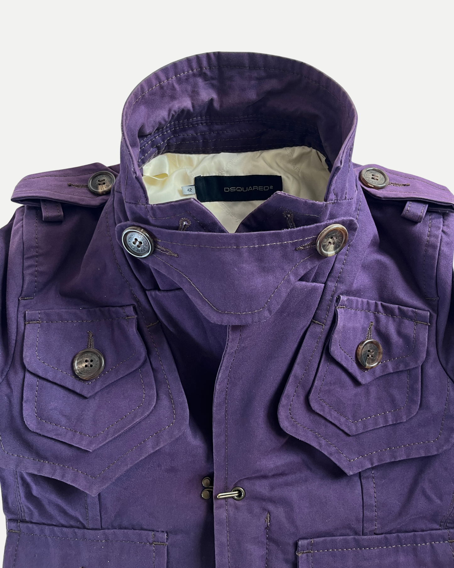 Dsquared2 purple fitted utility jacket ☆ size 42