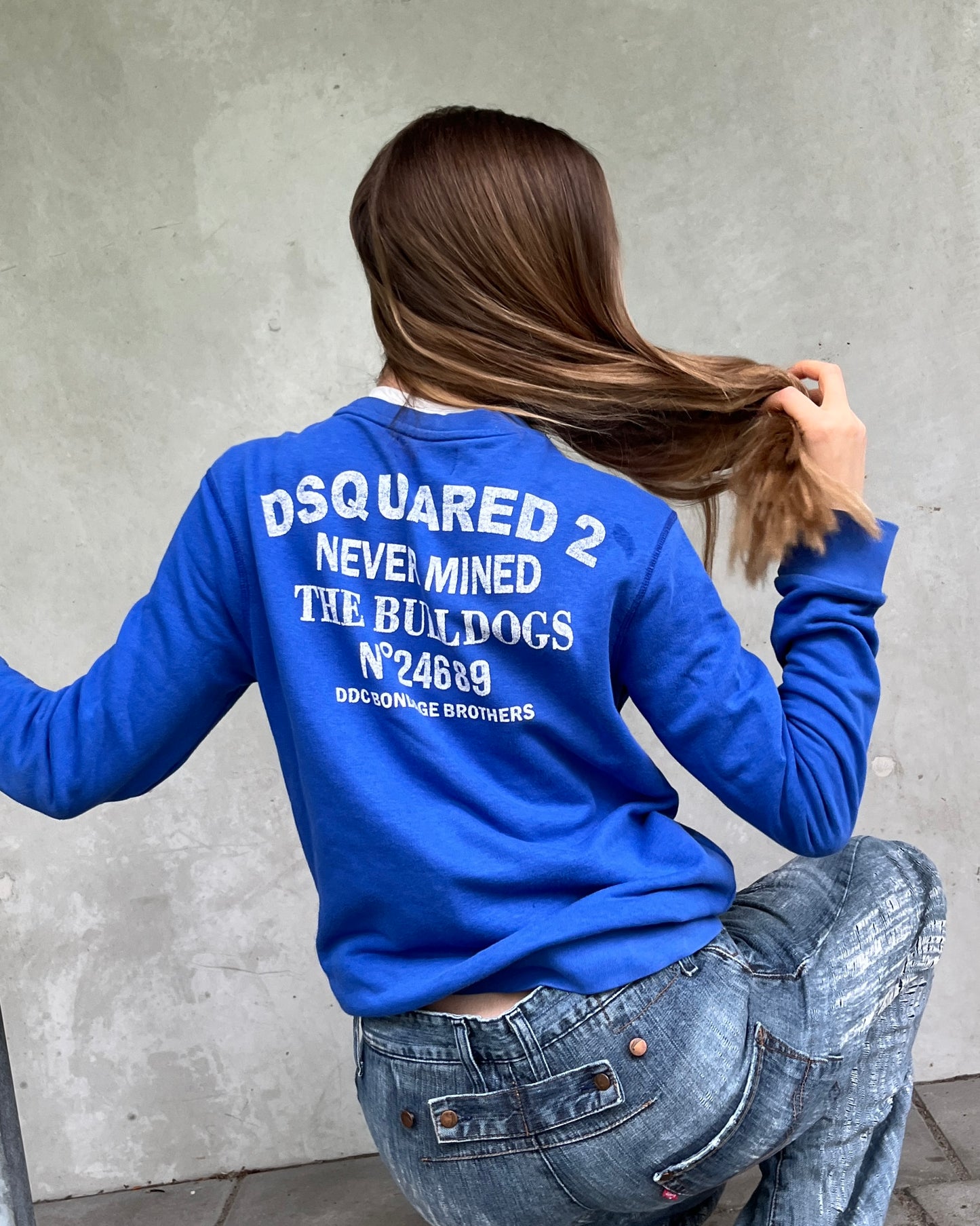 Dsquared2 zip-detail sweatshirt ☆ size M