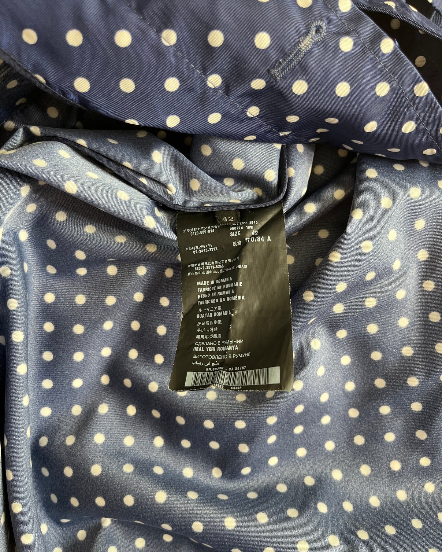Prada 2011 Resort polkadot trench