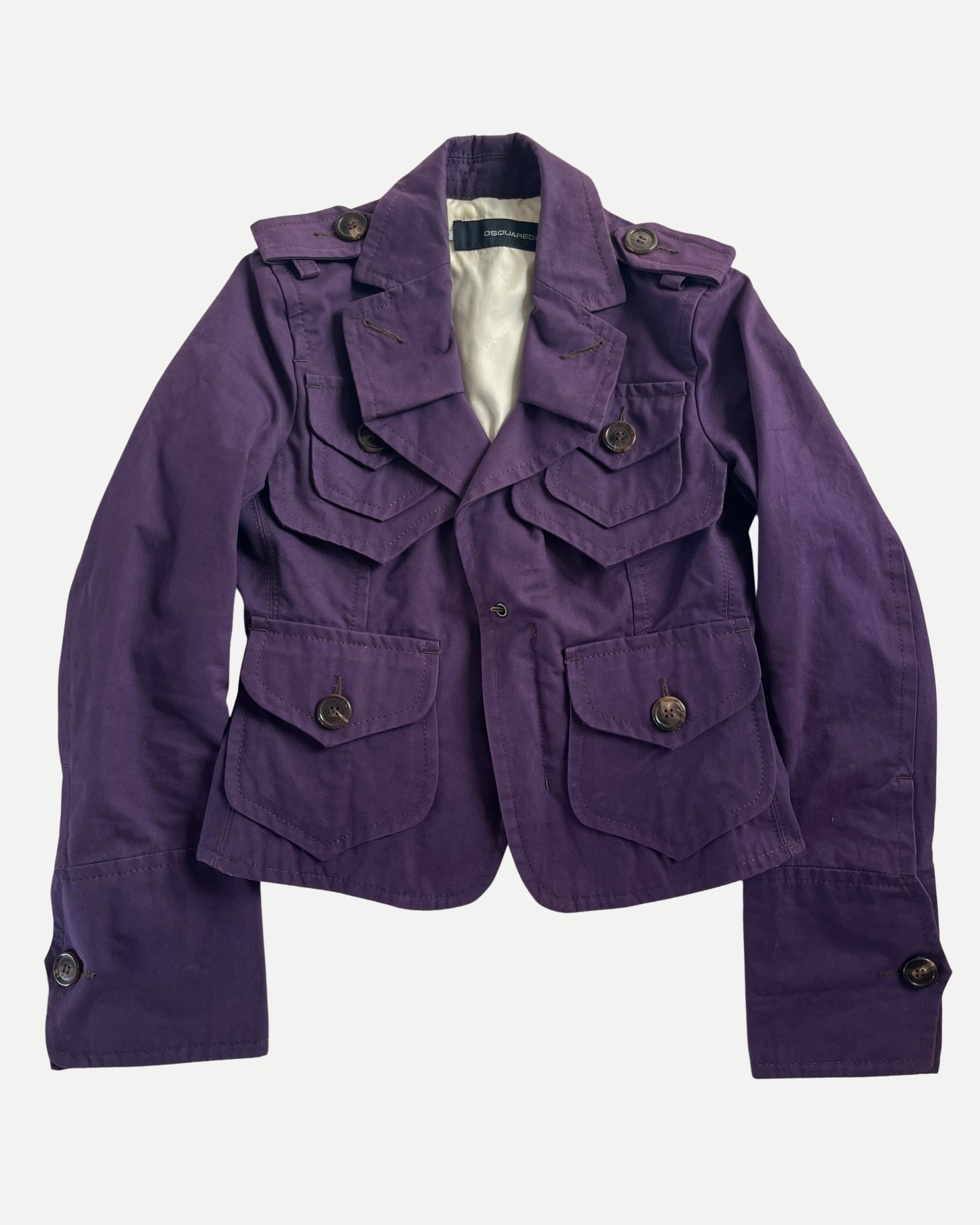 Dsquared2 purple fitted utility jacket ☆ size 42