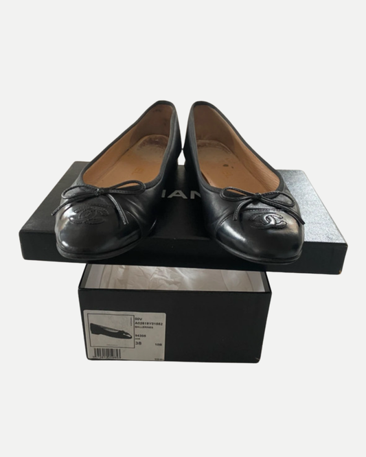 Chanel ballet flats in black☆size 38