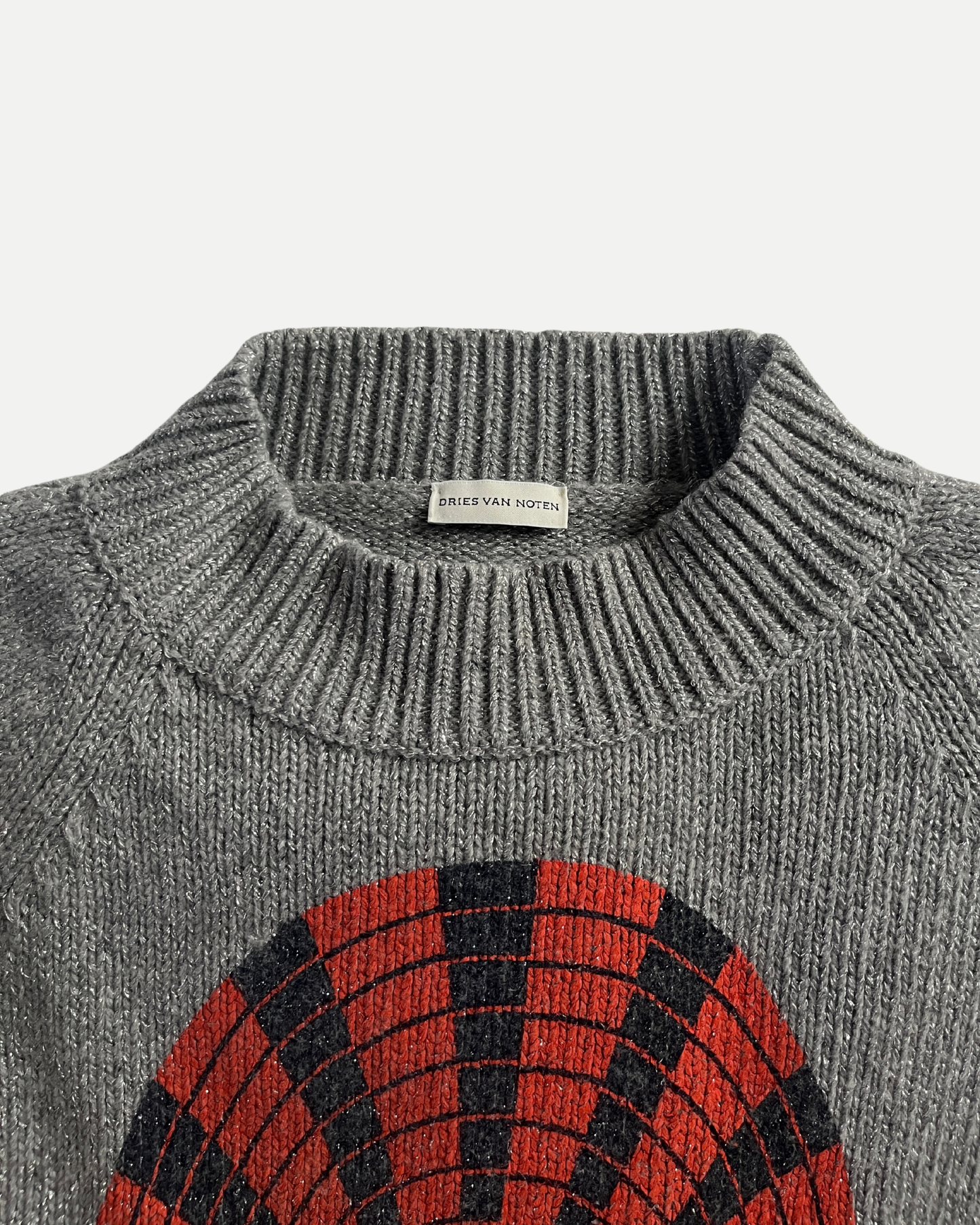 Dries Van Noten 90s Graphic Illusion knit ☆size S