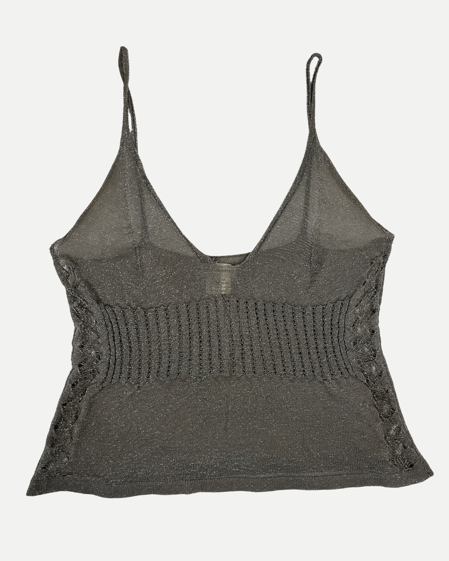 Dries Van Noten metallic knit top ☆ size M