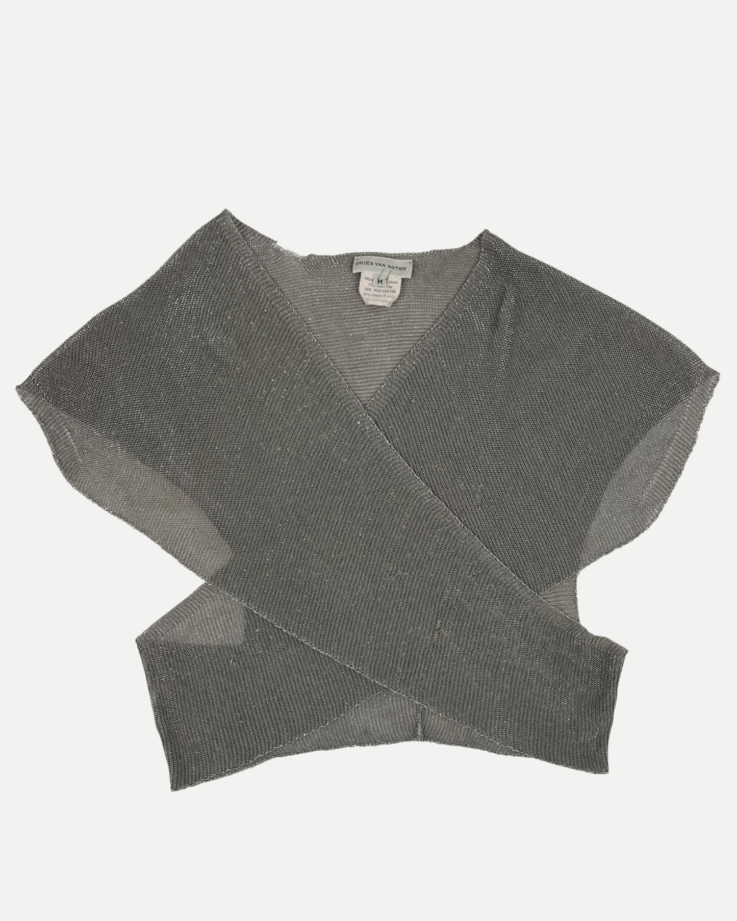 Dries Van Noten metallic knit top ☆ size M