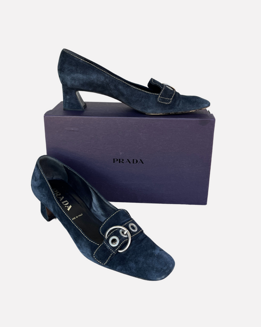 Vintage Prada kitten heel suede ☆ size 40.5